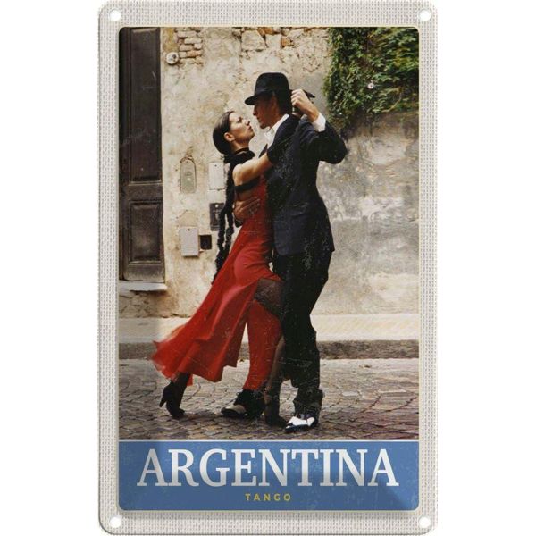 Vianmo Insegna Di Latta 18X12 Cm Argentinien Tango StraßE-image