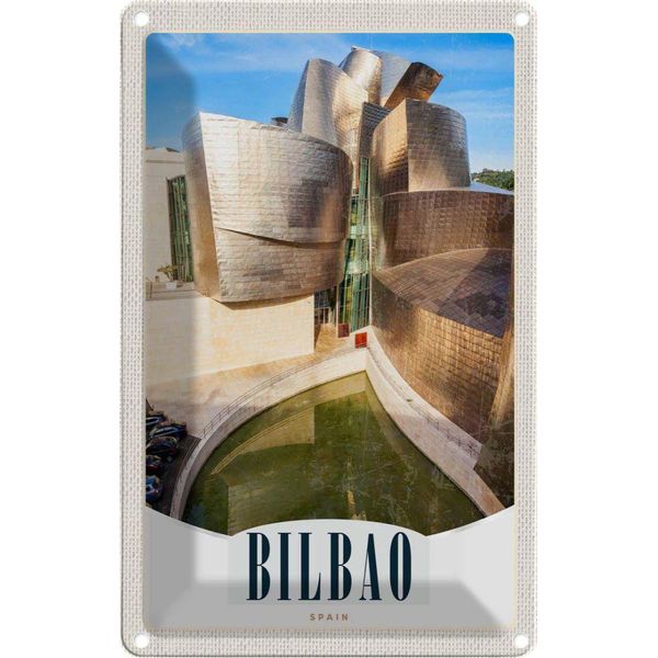 Vianmo Insegna Di Latta 30X20 Cm Bilbao Spanien Architektur Europa-image