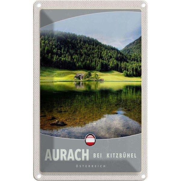 Vianmo Insegna Di Latta 18X12 Cm Aurach Bei KitzbüHel Natur WäLder-image
