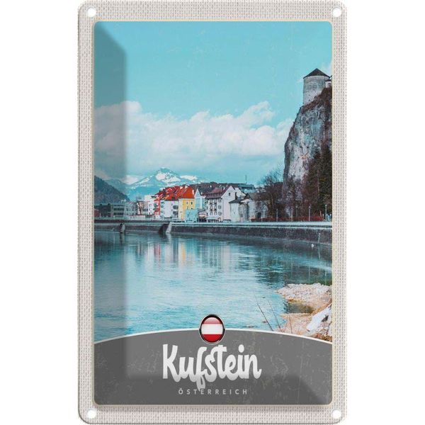 Vianmo Insegna Di Latta 30X20 Cm Kufstein ÖSterreich Gebirge Natur-image