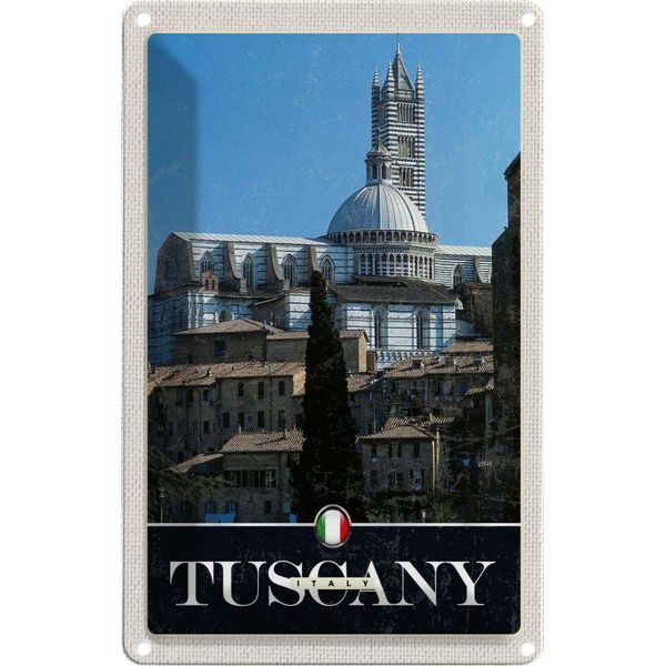 Vianmo Insegna Di Latta 30X20 Cm Toskana Italien GebäUde Architektur-image