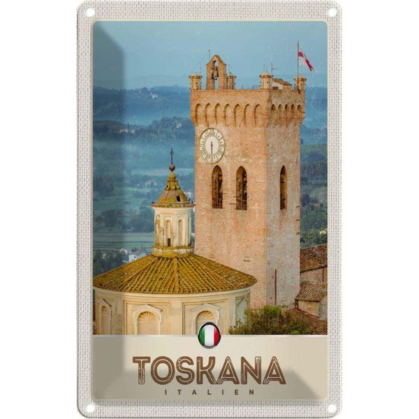 Vianmo Insegna Di Latta 30X20 Cm Toskana Italien Architektur Kirche-image