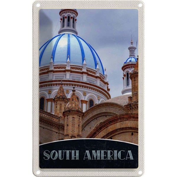 Vianmo Insegna Di Latta 30X20 Cm SüD Amerika Architektur GebäUde-image