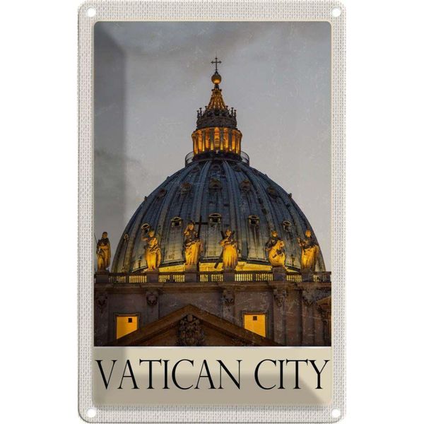 Vianmo Insegna Di Latta 30X20 Cm Vatikan Architektur Kirche-image