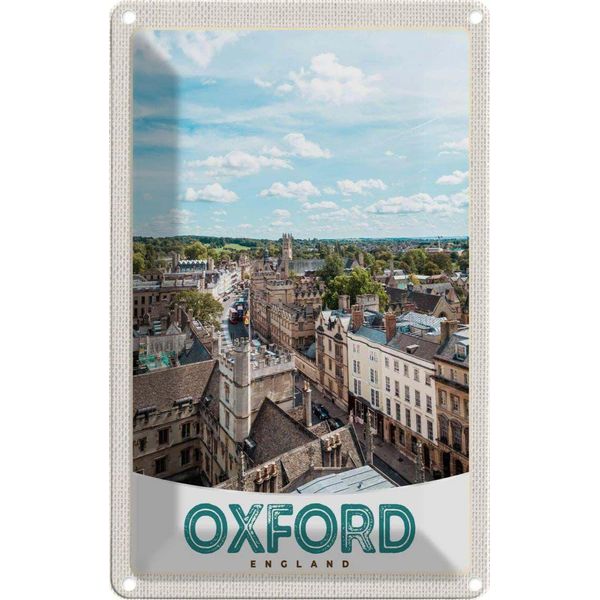 Vianmo Insegna Di Latta 30X20 Cm Oxford England Europa Innenstadt-image