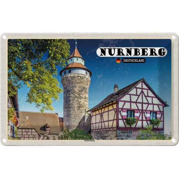 Vianmo Insegna Di Latta 12X18 Cm NüRnbergkaiserburg-image