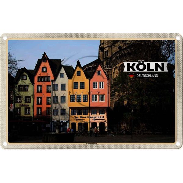 Vianmo Insegna Di Latta 20X30 Cm KöLn Fischmarkt Martinswinkel-image