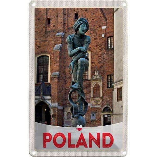 Vianmo Insegna Di Latta 30X20 Cm Polen Europa Skulptur Altstadt-image