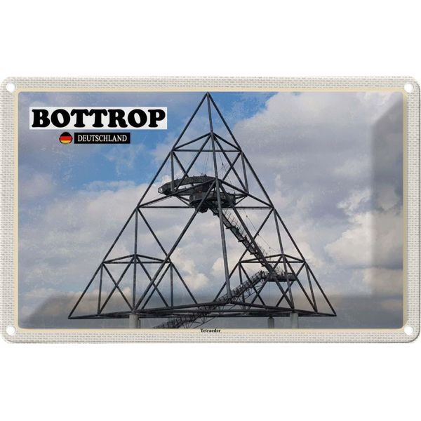 Vianmo Insegna Di Latta 12X18 Cm Bottrop Tetraeder-image