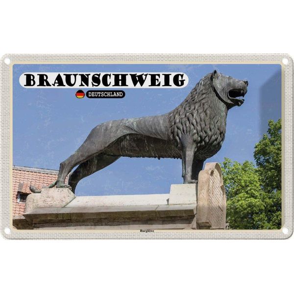 Vianmo Insegna Di Latta 12X18 Cm Braunschweig BurglöWe-image