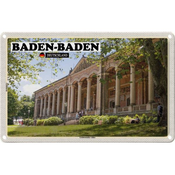 Vianmo Insegna Di Latta 12X18 Cm Baden-Baden Lichtentaler-Allee-image