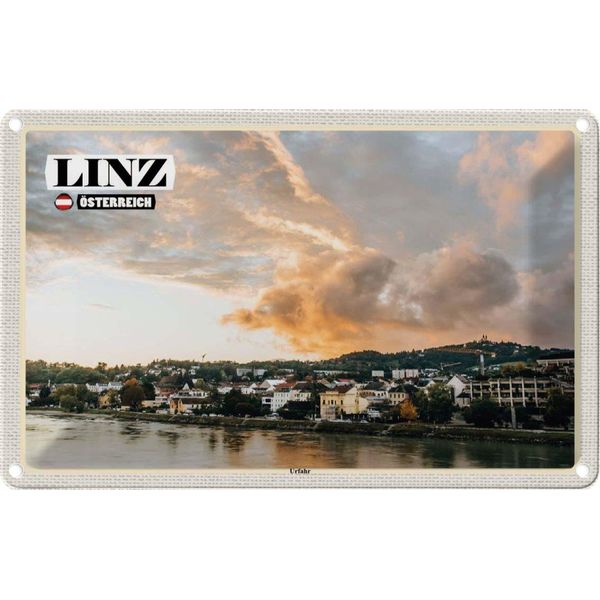 Vianmo Insegna Di Latta 20X30 Cm Linz ÖSterreich Urfahr Fluss-image