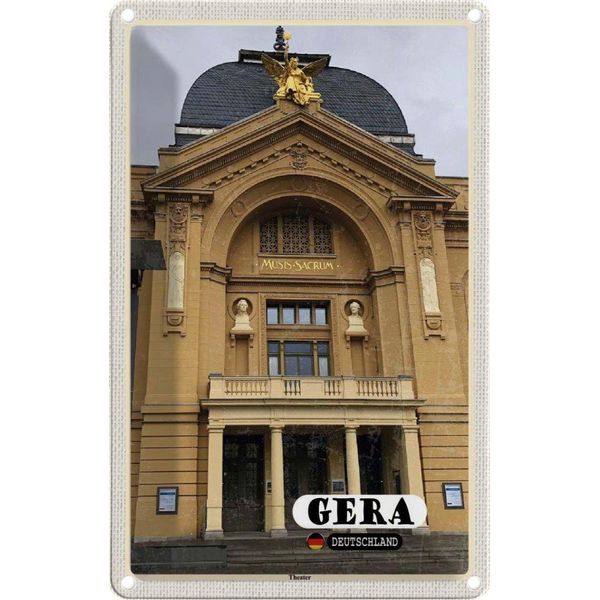 Vianmo Insegna Di Latta 18X12 Cm Gera Theatermittelalter-image
