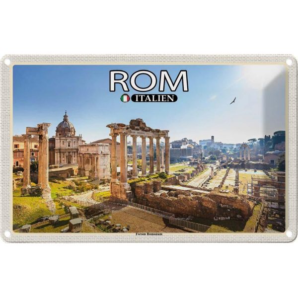 Vianmo Insegna Di Latta 20X30 Cm Rom Italien Forum Romanum-image