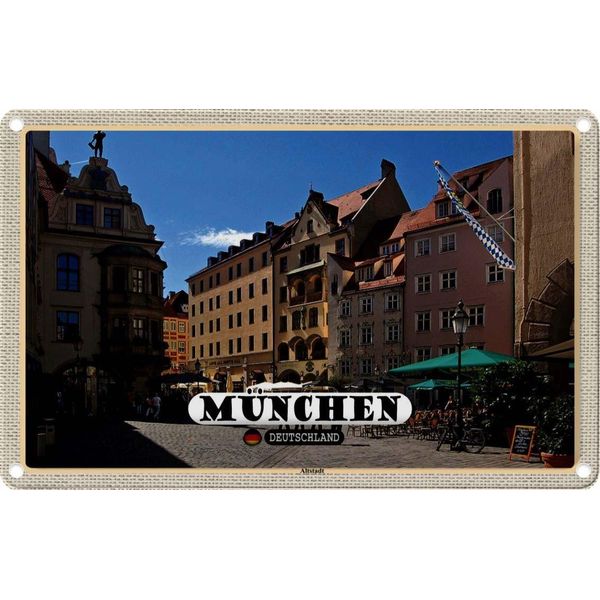 Vianmo Insegna Di Latta 20X30 Cm MüNchen Altstadt Gasthause-image