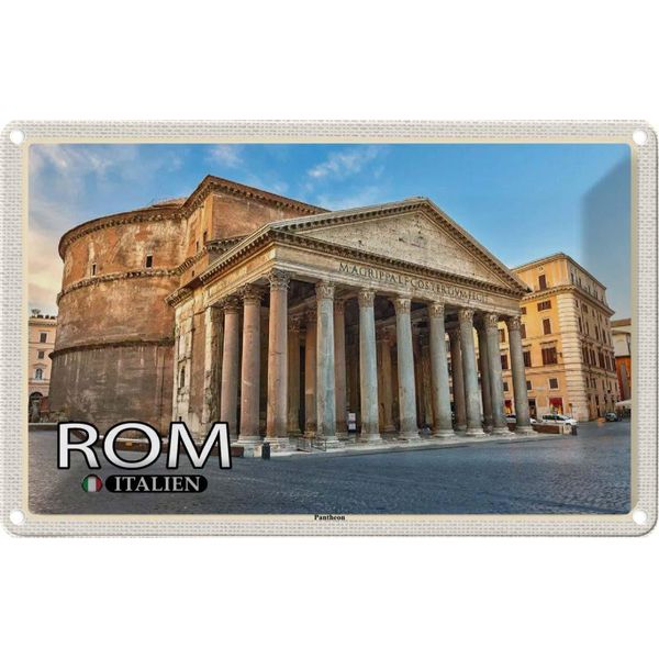 Vianmo Insegna Di Latta 20X30 Cm Rom Italien Pantheon Baukunst-image