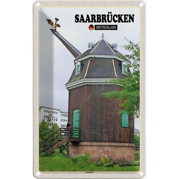 Vianmo Insegna Di Latta 30X20 Cm SaarbrüCken Saarkran-image