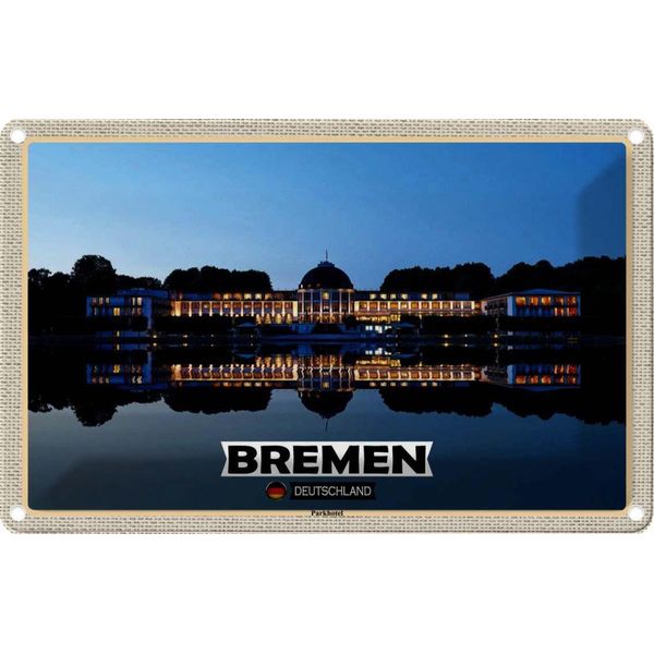 Vianmo Insegna Di Latta 12X18 Cm Bremen Parkhotel-image