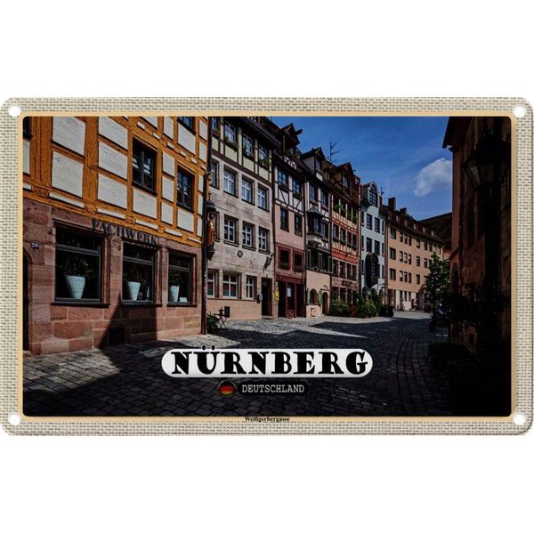 Vianmo Insegna Di Latta 20X30 Cm NüRnberg WeißGerbergasse-image