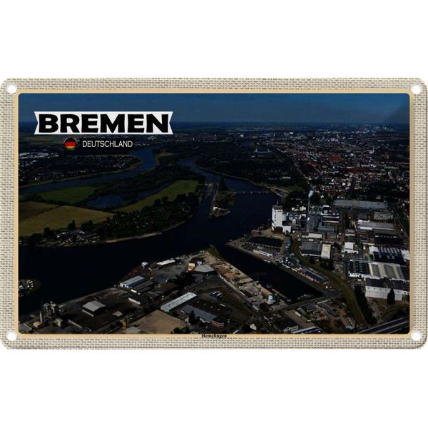 Vianmo Insegna Di Latta 12X18 Cm Bremen Hemelingen-image