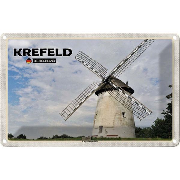 Vianmo Insegna Di Latta 20X30 Cm Krefeld EngelbergmüHle Wiese-image
