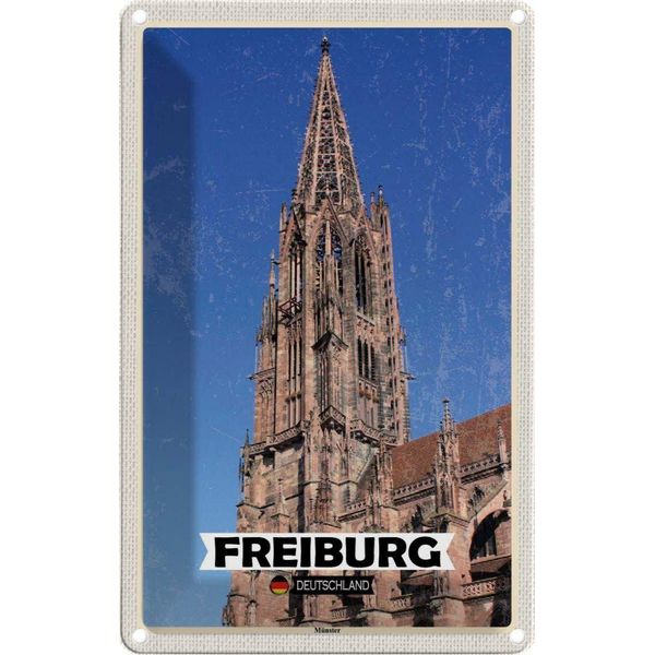 Vianmo Insegna Di Latta 18X12 Cm Freiburg MüNster Trip-image