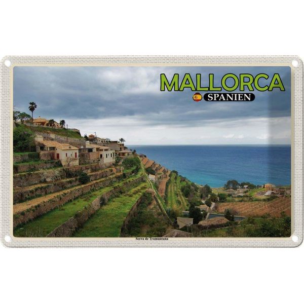 Vianmo Insegna Di Latta 20X30 Cm Mallorca Spanien Serra De Tramuntana-image