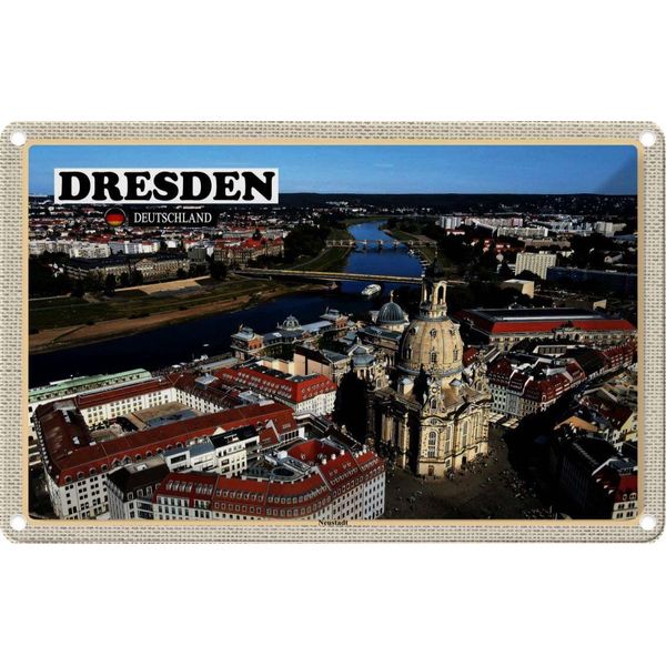 Vianmo Insegna Di Latta 12X18 Cm Dresden Neustadt-image