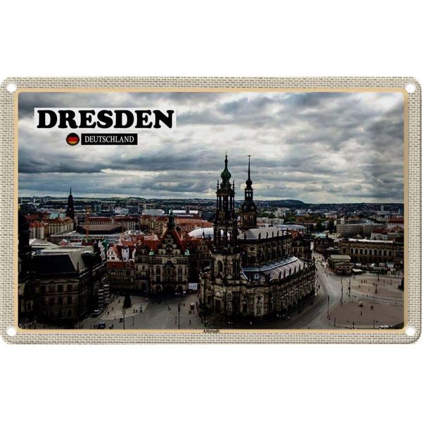 Vianmo Insegna Di Latta 20X30 Cm Dresden Deutschland Altstadt-image