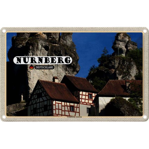 Vianmo Insegna Di Latta 12X18 Cm NüRnberg FräNkische Schweiz-image