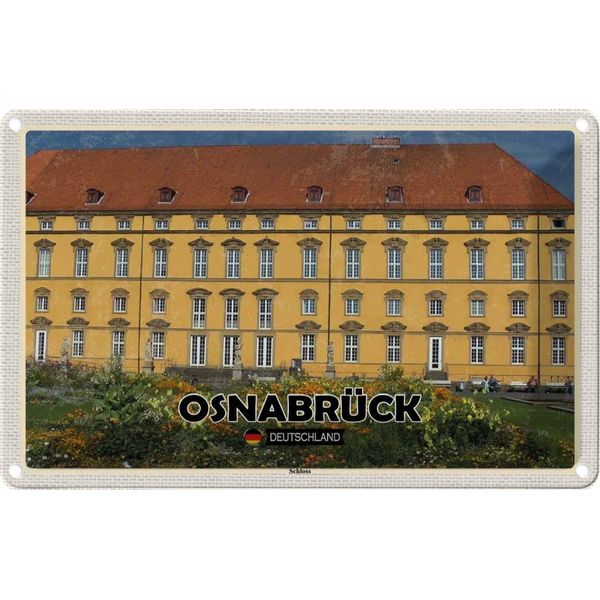 Vianmo Insegna Di Latta 20X30 Cm OsnabrüCk Schloss Mittelalter-image