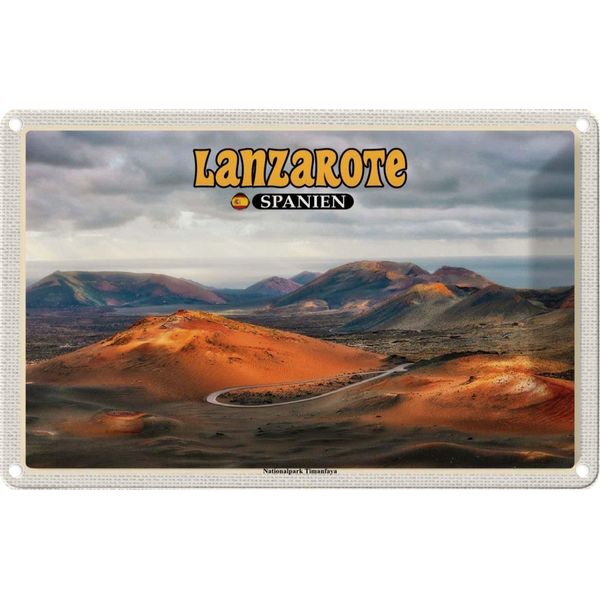 Vianmo Insegna Di Latta 20X30 Cm Lanzarote Spanien Nationalpark Timanfaya-image