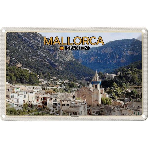 Vianmo Insegna Di Latta 20X30 Cm Mallorca Spanien Valldemossa Gemeinde-image