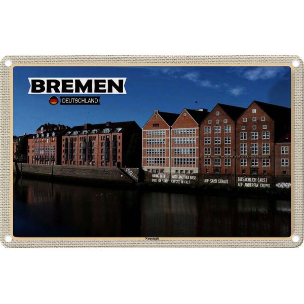 Vianmo Insegna Di Latta 12X18 Cm Bremen Neustadt-image