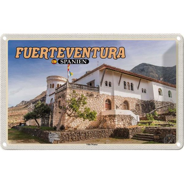 Vianmo Insegna Di Latta 20X30 Cm Fuerteventura Spanien Villa Winter-image