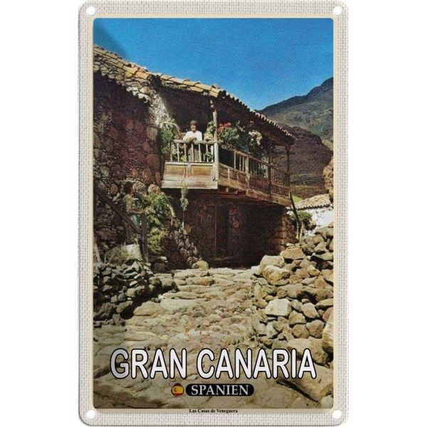Vianmo Insegna Di Latta 18X12 Cm Gran Canaria Spanien Las Casas Veneguera-image