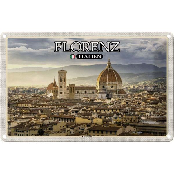 Vianmo Insegna Di Latta 20X30 Cm Florenz Italien Kathedrale Baukunst-image