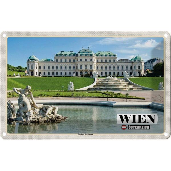 Vianmo Insegna Di Latta 20X30 Cm Wien ÖSterreich Schloss Belvedere-image