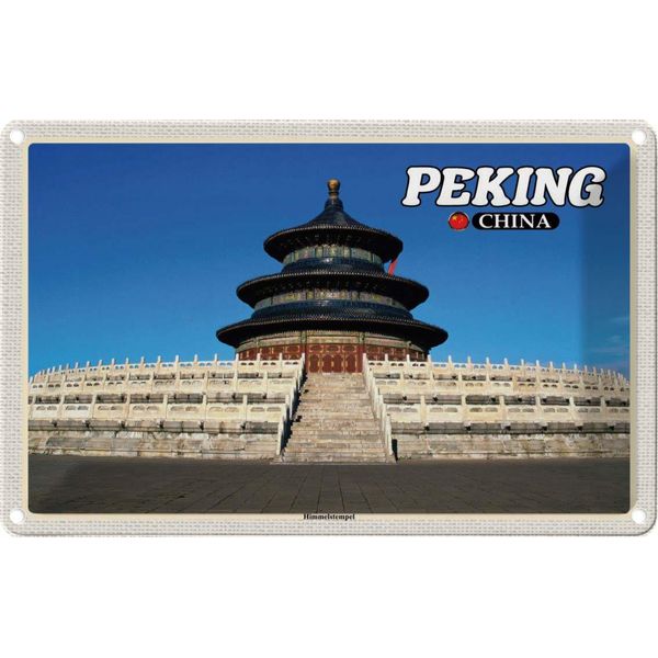 Vianmo Insegna Di Latta 12X18 Cm Peking China Himmelstempel-image