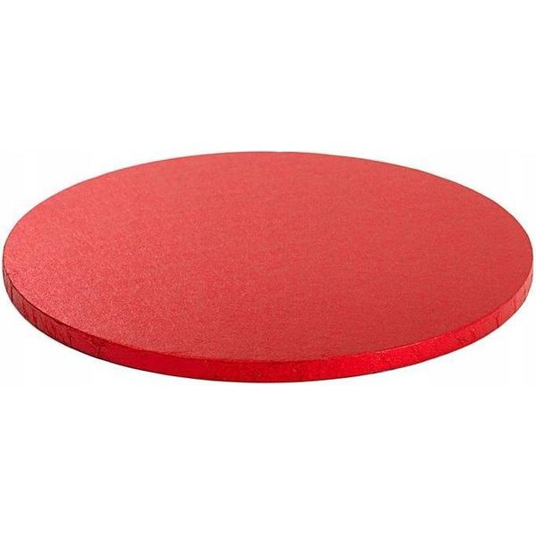 Tavola Per Torte Rotonda Rossa 30 Cm X 1,2 Cm Decora Rossa-image