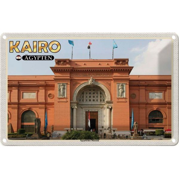 Vianmo Insegna Di Latta 20X30 Cm Kairo ÄGypten ÄGyptisches Museum-image