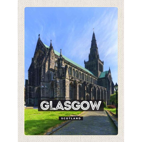 Vianmo Insegna In Legno 30X20 Cm Glasgow Scotland Schloss-image
