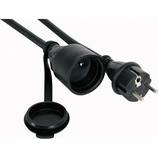 Cavo Di Prolunga Perel, H05RR-F 3G1,5, 10 M, 16 A/230 V, 3680 W, Tipo E/F, IP44, Gomma, Nero-image