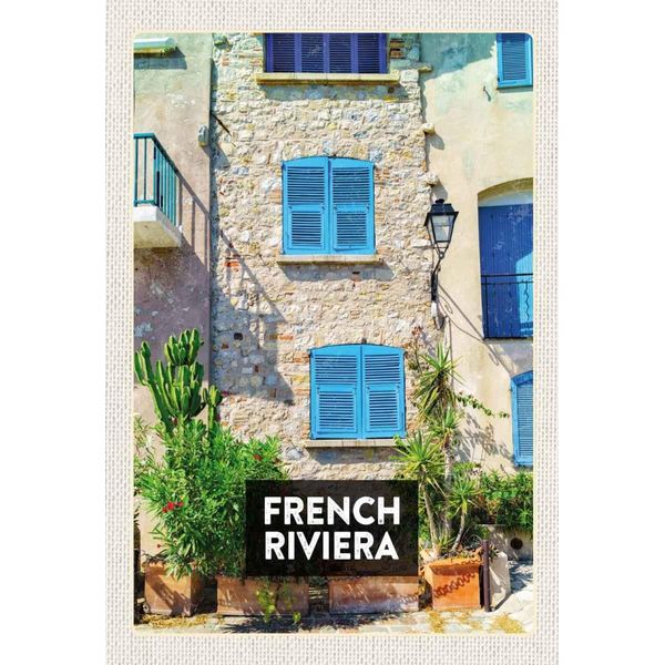 Vianmo Insegna In Legno 30X20 Cm French Riviera Reiseziel Tourismus-image
