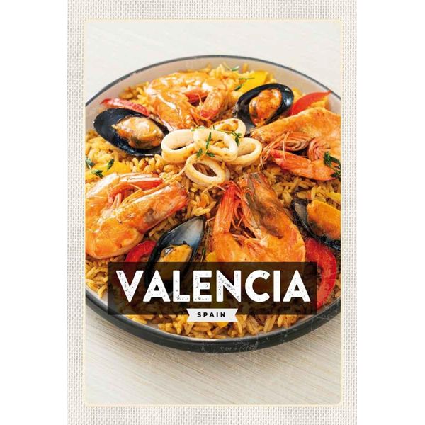 Vianmo Insegna In Legno 30X20 Cm Valencia Spain Fisch MeeresfrüChte-image