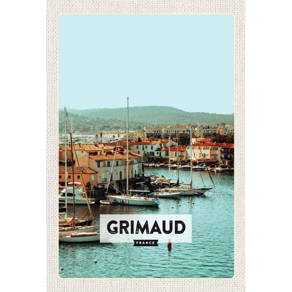 Vianmo Insegna In Legno 30X20 Cm Grimaud France Meer-image