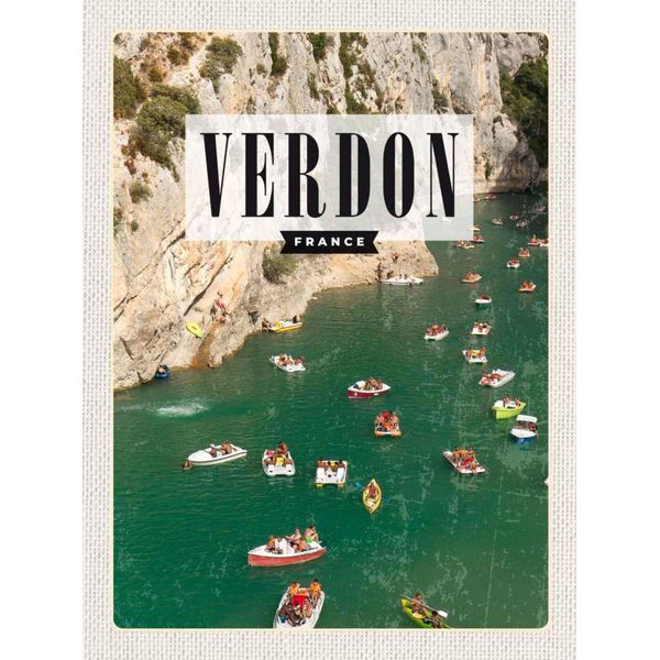 Vianmo Insegna In Legno 30X20 Cm Verdon France Verdonschlucht Meer-image