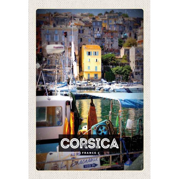 Vianmo Insegna In Legno 30X20 Cm Corsica France Urlaubsort Meer-image
