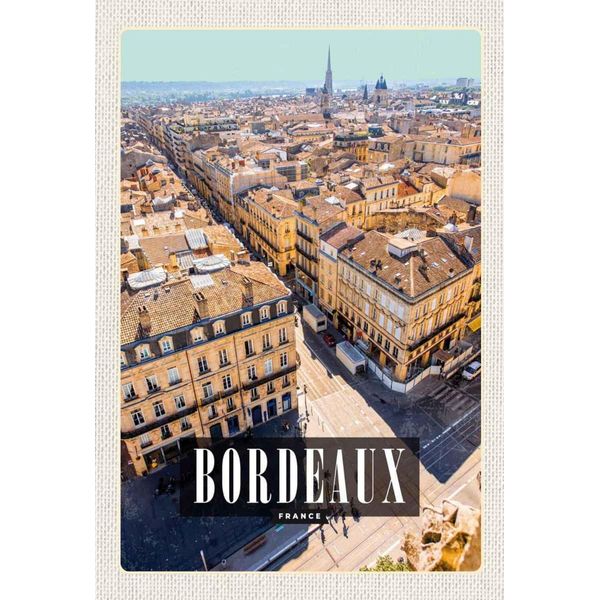 Vianmo Insegna In Legno 30X20 Cm Bordeaux France Panorma Reiseziel-image