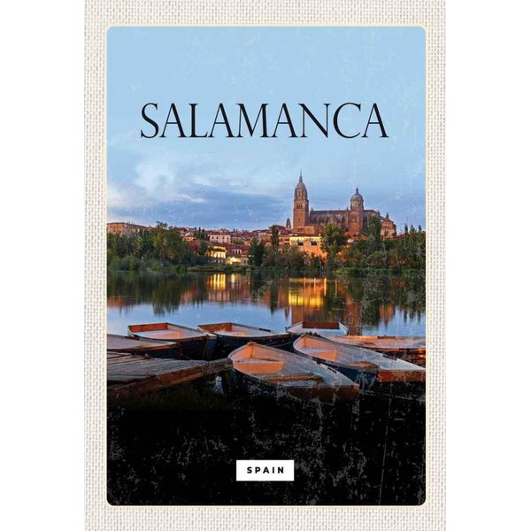 Vianmo Insegna In Legno 30X20 Cm Salamanca Spain Retro-image